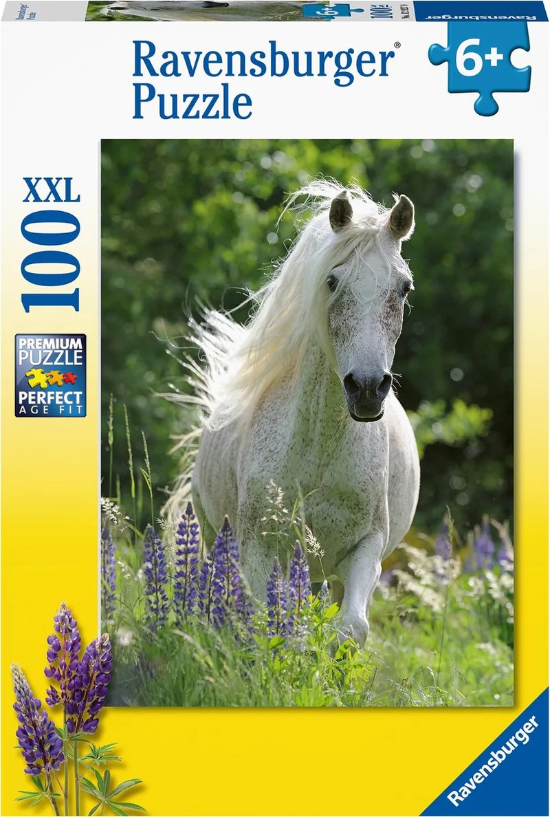puzzel Witte Merrie - Legpuzzel - 100 XXL stukjes van Ravensburger, editie Meerkleurig – doos