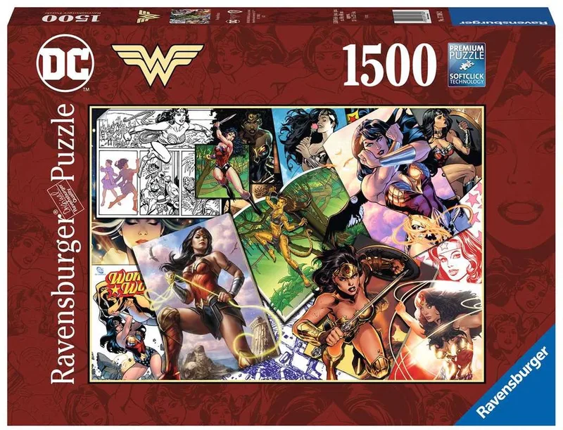 puzzel Wonder Woman - Legpuzzel - 1500 stukjes van Ravensburger, editie Meerkleurig – doos