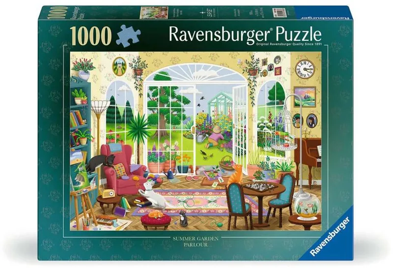 Puzzel -Zomertuin-salon - 1000 stukjes van Ravensburger, editie Meerkleurig – doos