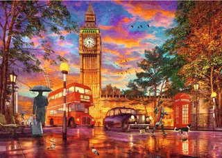 Puzzel Zonsondergang Londen 1000pcs from Ravensburger, Multicolour edition – box 1 of 2