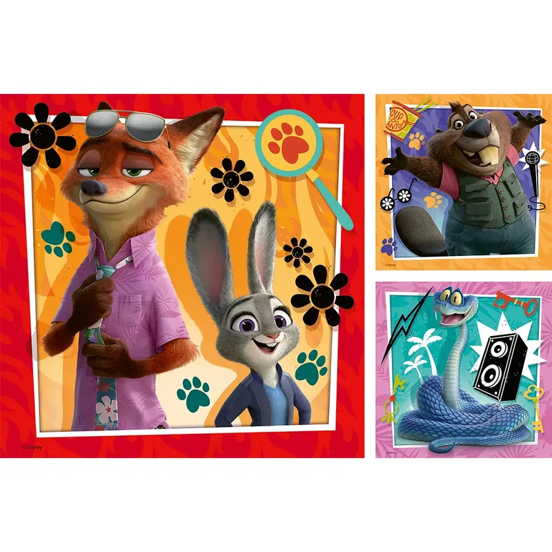 puzzel Zootopia - kinderpuzzel 3x49 stukjes karton. from Ravensburger, Multicolour edition – box 2 of 5