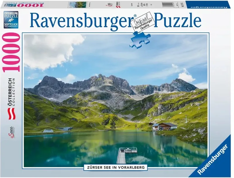 puzzel Zürser See in Vorarlberg - 1000 stukjes. van Ravensburger, editie Meerkleurig – doos
