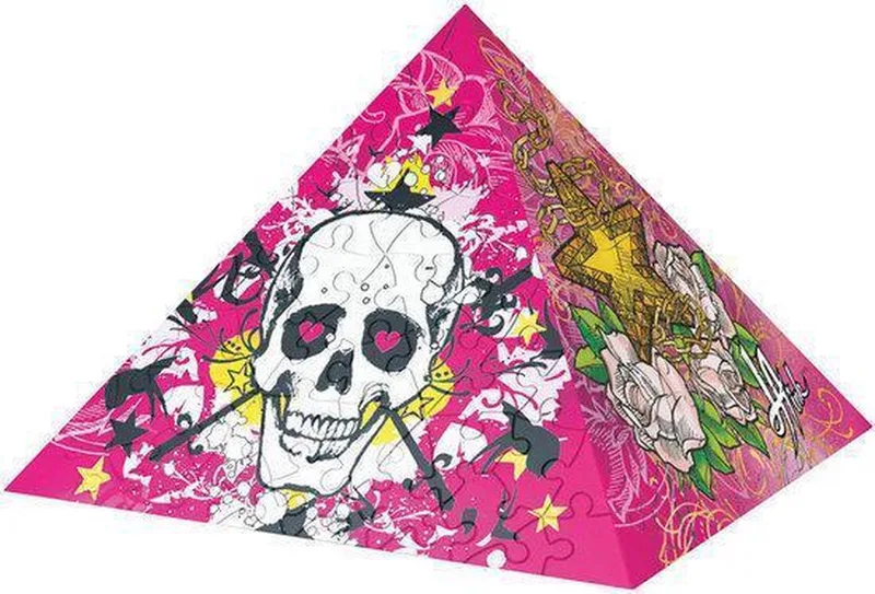 Puzzelpyramide - LA Ink van Ravensburger, editie Geel – doos