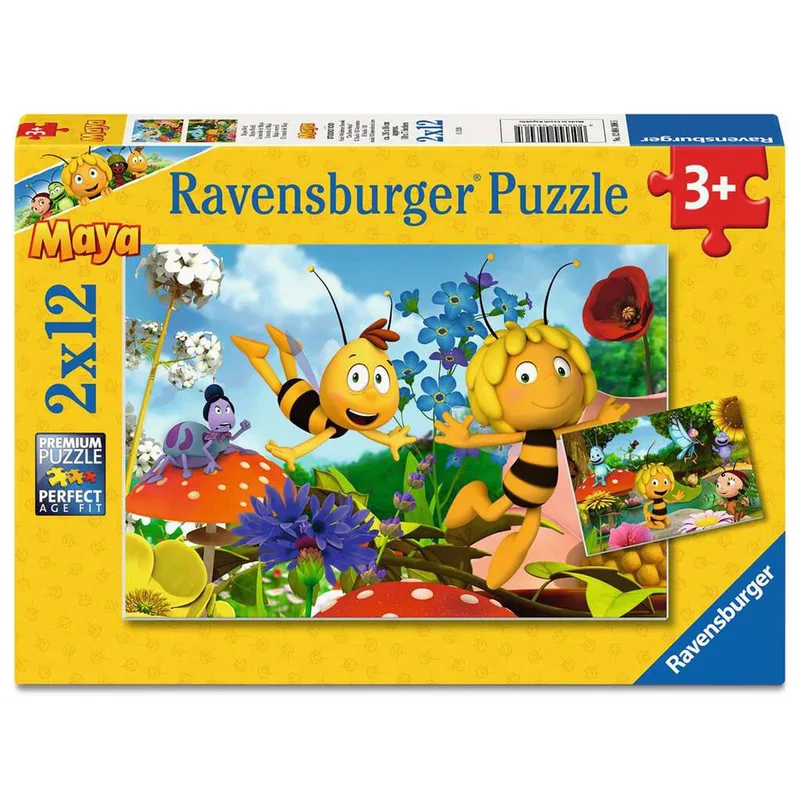puzzelset kind Maja's Wereld - 2x12 stukjes karton. von Ravensburger, Ausgabe Mehrfarbig – Schachtel
