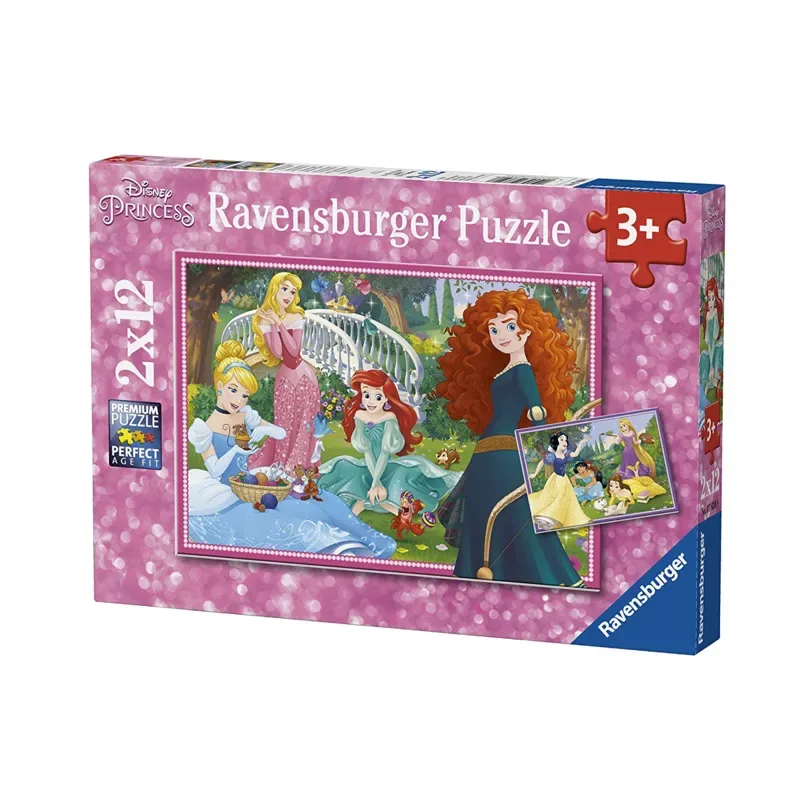 Puzzle 2 Puzzles - Disney Princess - 10 à 25 pièces van Ravensburger – doos