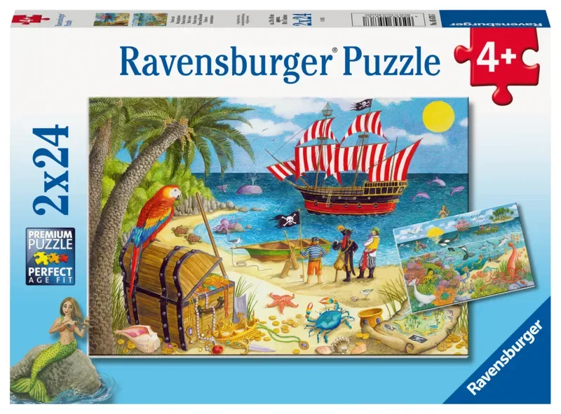 Puzzle 2 Puzzles - Pirates et Sirènes de Ravensburger – boîte