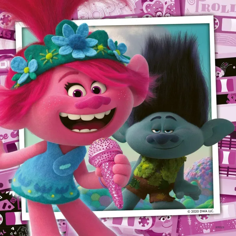 Puzzle 3 Puzzles - DreamWorks - Trolls World Tour - 26 à 50 pièces van Ravensburger – doos