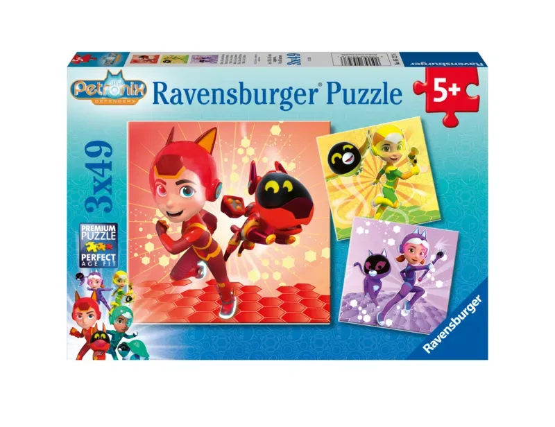 Puzzle 3 Puzzles - Matt, Jia et Emma - Petronix - 26 à 50 pièces de Ravensburger – boîte