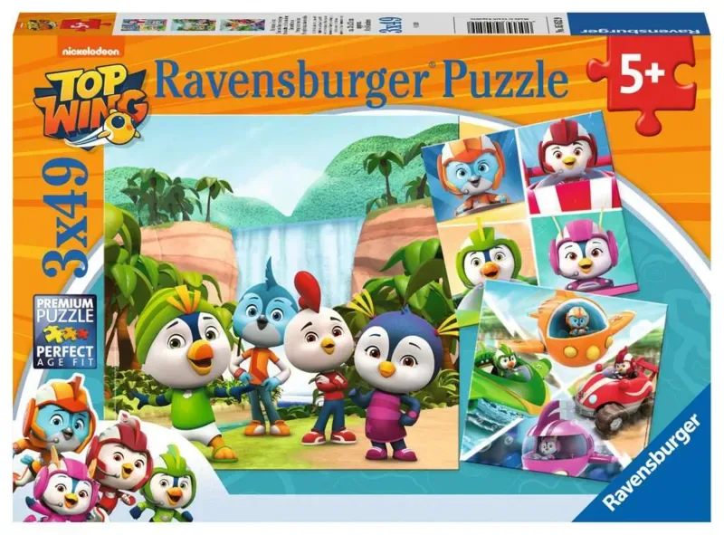 Puzzle 3 Puzzles - Top Wing - 26 à 50 pièces de Ravensburger – boîte