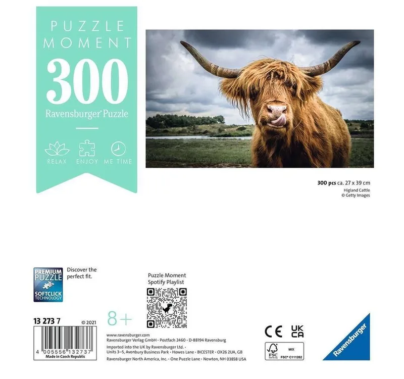 Puzzle 300 Teile Ravensburger Puzzle Moments Highland Cattle 13273, 300 Puzzleteile van Ravensburger – doos 3 van 3