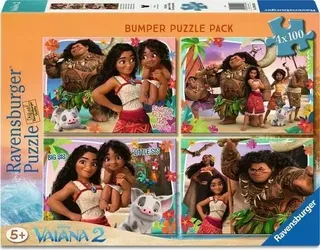 le leader européen du puzzle Puzzle 4 Puzzles - Moana 2 : Aventures En Océanie de Ravensburger – boîte 1 sur 2