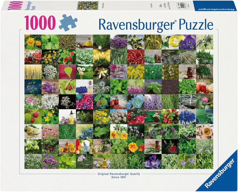 Puzzle 99 Kräuter und Gewürze, 1000 Puzzleteile, Made in Germany de Ravensburger, édition Multicolore – boîte 1 sur 2