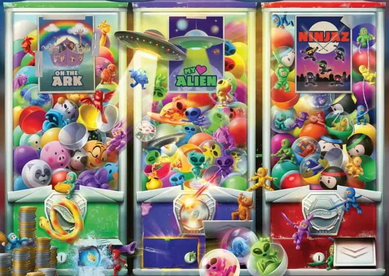 Puzzle Animaux - Aliens Et Ninjas - 1000 pièces van Ravensburger – doos