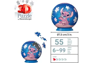 Puzzle-Ball Disney Stitch (Design 2) - 54 stukjes de Ravensburger, édition Multicolore – boîte 3 sur 5