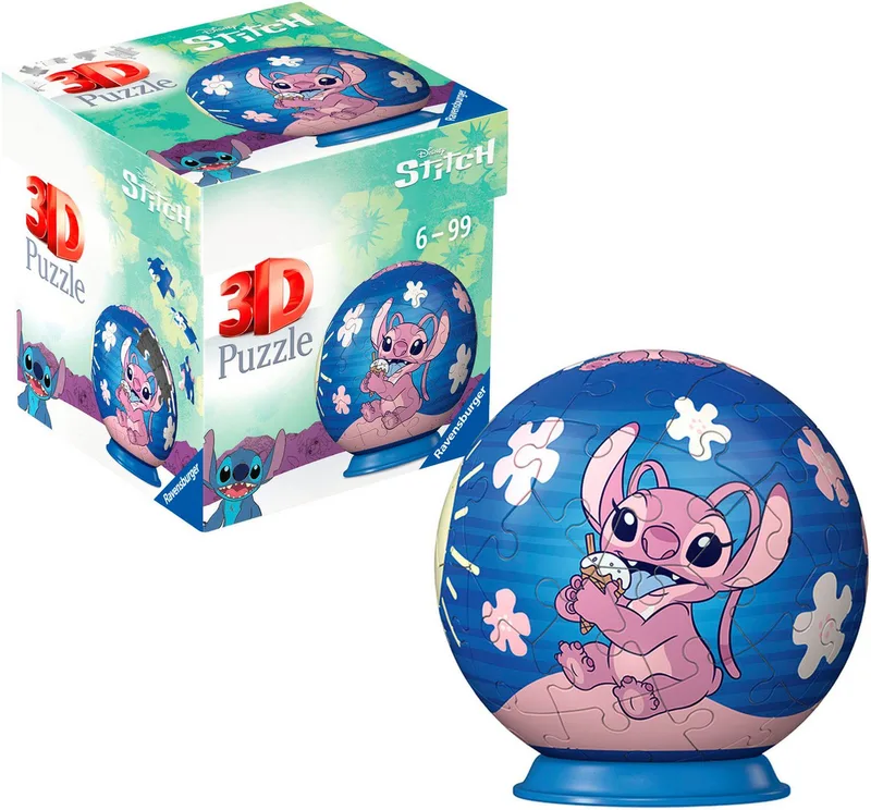 Puzzle-Ball Disney Stitch (Design 2) - 54 stukjes de Ravensburger, édition Multicolore – boîte 5 sur 5