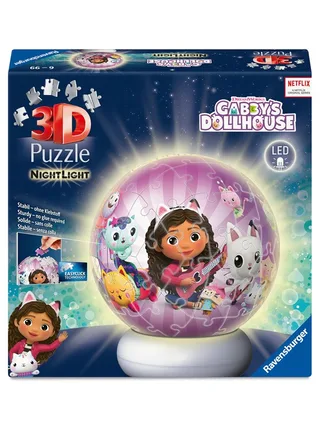 Puzzle-Ball Nightlight Gabby's Dollhouse (72) 3D Puzzels from Ravensburger – box 1 of 2