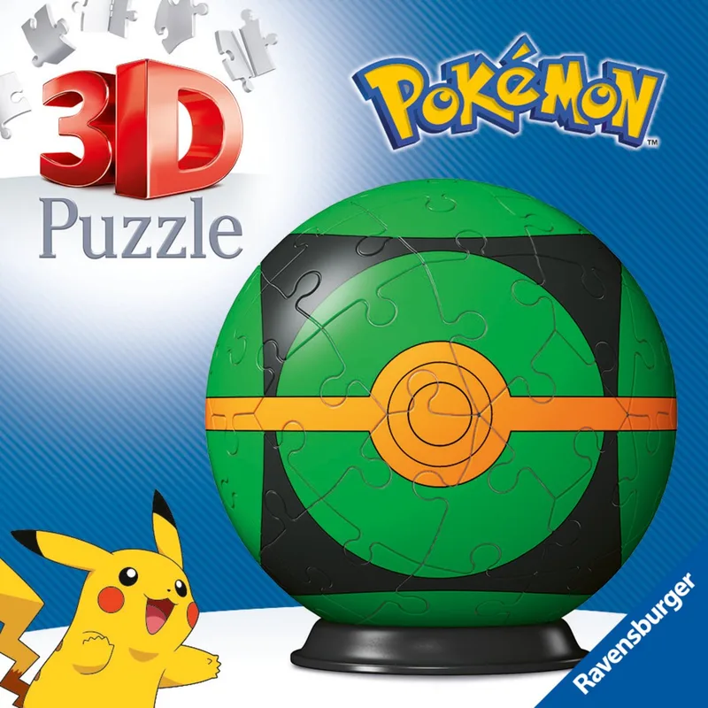 Puzzle-Ball Pokémon Dusk Ball - 3D Puzzel van Ravensburger, editie Meerkleurig – doos