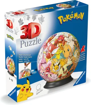 Puzzle-Ball Pokémon Multicharacter 3D Puzzelbal - 73 Stukjes de Ravensburger, édition Multicolore – boîte 1 sur 5