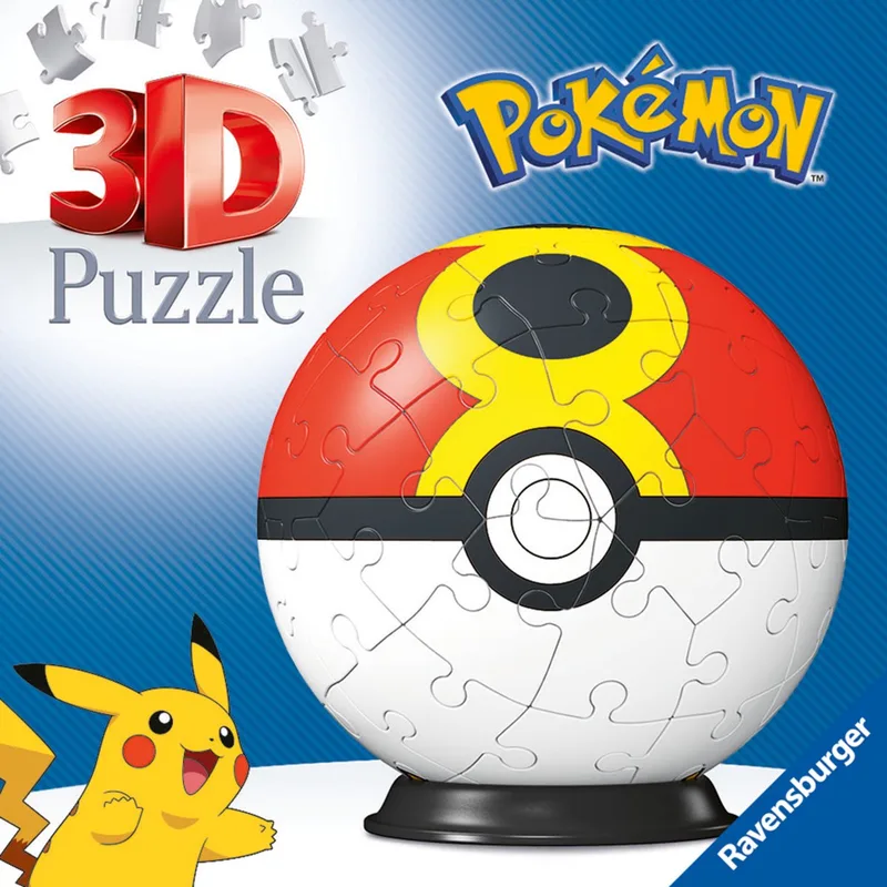 Puzzle-Ball Pokémon Repeat Ball - 3D Puzzel van Ravensburger, editie Meerkleurig – doos