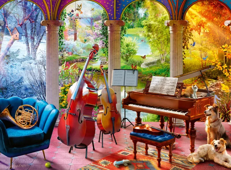 Puzzle Bien Être & Puzzle - Les 4 Saisons En Musique - 100 à 149 pièces de Ravensburger – boîte
