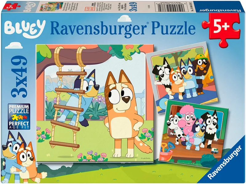 Puzzle Bluey, Erinnerungen schaffen, 147 Puzzleteile, Made in Europe de Ravensburger, édition Multicolore – boîte 1 sur 4