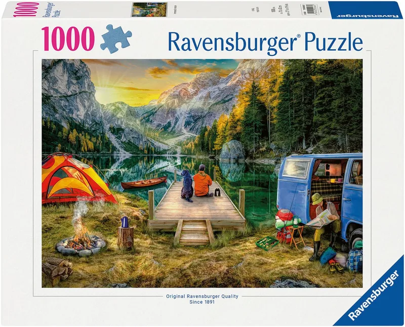 Puzzle Campingurlaub, 1000 Puzzleteile, Made in Germany de Ravensburger, édition Multicolore – boîte 1 sur 2