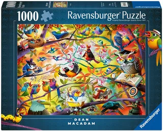 Puzzle Dean MacAdam: Fleißige Vögelchen, 1000 Puzzleteile, Made in Germany de Ravensburger, édition Multicolore – boîte 1 sur 2