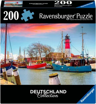 Puzzle Deutschland Collection, Der Hafen von Büsum, 200 Puzzleteile, Made in Europe de Ravensburger, édition Multicolore – boîte 1 sur 4