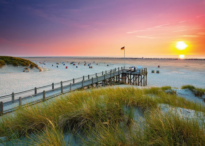 Puzzle Deutschland Collection, Sonnenuntergang über Amrum, 1000 Puzzleteile, Made in Germany de Ravensburger, édition Multicolore – boîte 2 sur 2