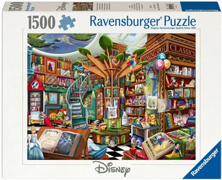 Puzzle Disney, Buchhandlung der Wunder, 1500 Puzzleteile, Made in Germany de Ravensburger, édition Multicolore – boîte 1 sur 2