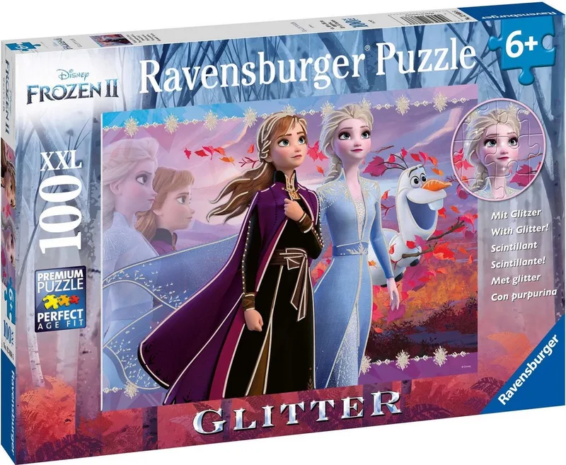 Puzzle Disney Frozen II, Starke Schwestern, 100 Puzzleteile, Made in Germany van Ravensburger, editie Meerkleurig – doos 3 van 3