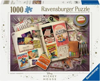 Puzzle Disney Mickey Mouse, 1940 Mickey Moments, 1000 Puzzleteile, Made in Germany van Ravensburger, editie Meerkleurig – doos 1 van 2