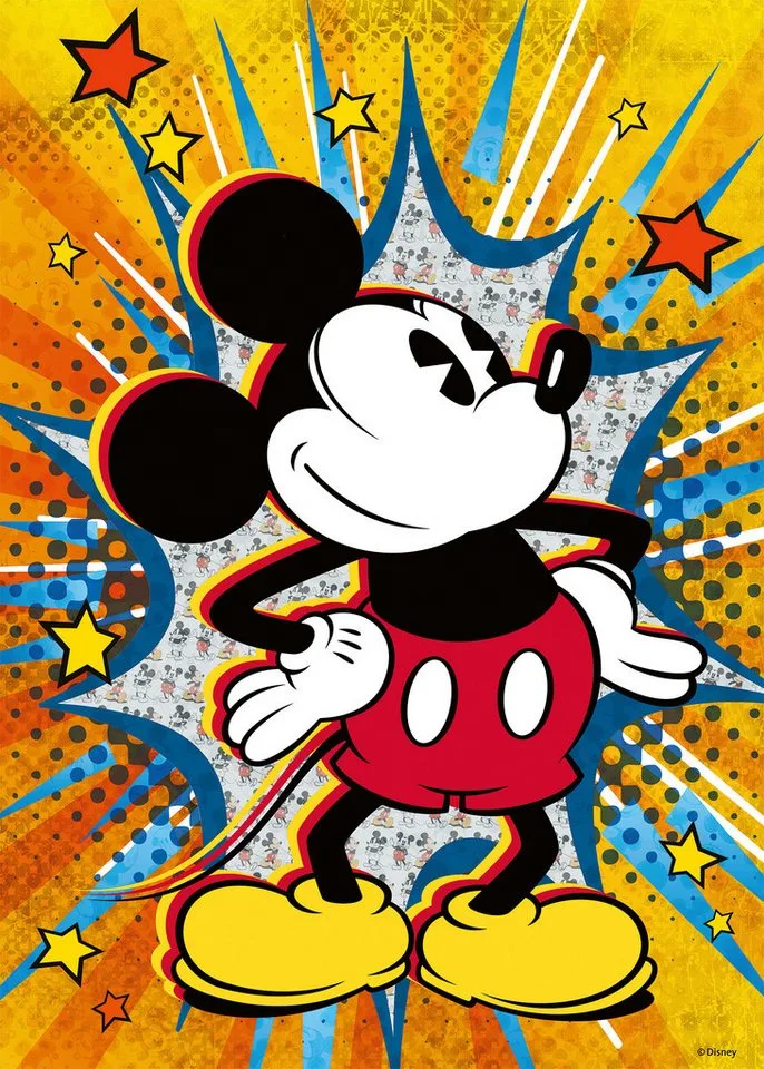 Puzzle Disney Mickey Mouse, Retro Mickey, 1000 Puzzleteile, Made in Germany from Ravensburger, Multicolour edition – box 2 of 2