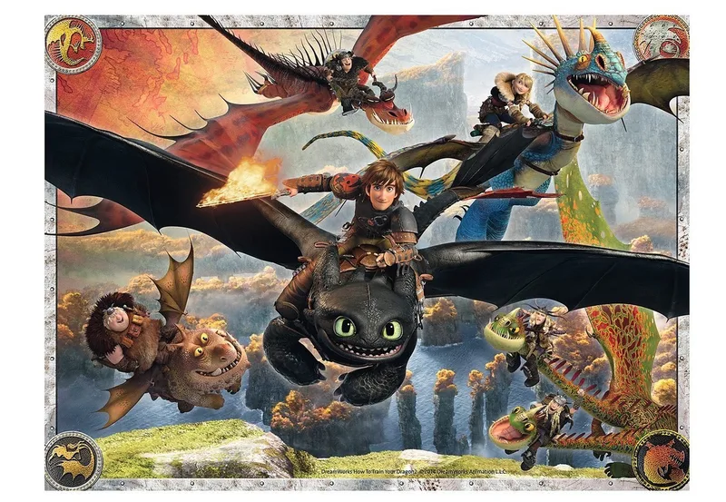 Puzzle Drachenzähmen leicht gemacht, 150 Puzzleteile, Made in Germany de Ravensburger, édition Multicolore – boîte 2 sur 2