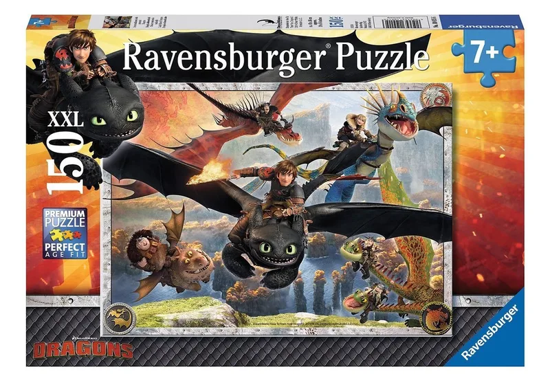 Puzzle Drachenzähmen leicht gemacht, 150 Puzzleteile, Made in Germany de Ravensburger, édition Multicolore – boîte 1 sur 2
