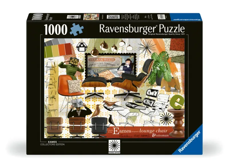 Puzzle Eames Design Classics - 1000 pièces van Ravensburger – doos 2 van 2