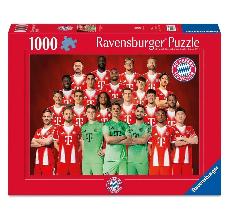 Puzzle Erwachsenenpuzzle 1000 Teile - FC Bayern München Saison 2025/2026, 1000 Puzzleteile van Ravensburger – doos