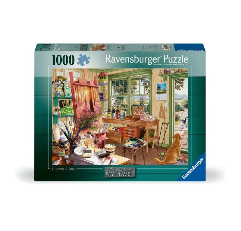Puzzle Erwachsenenpuzzle 1000 Teile - Künstlerwerkstatt, 1000 Puzzleteile from Ravensburger – box