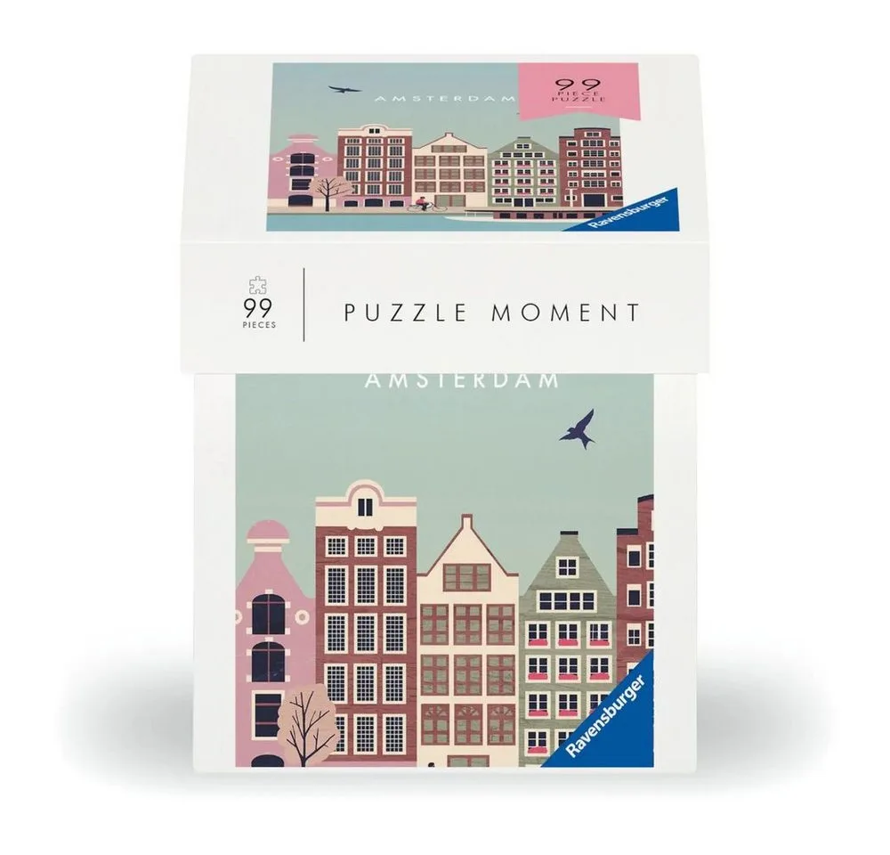 Puzzle Erwachsenenpuzzle 99 Teile - Amsterdam, 99 Puzzleteile von Ravensburger – Schachtel