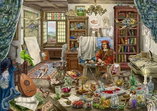 Puzzle EXIT, Das Künstleratelier, 759 Puzzleteile, Made in Germany de Ravensburger, édition Multicolore – boîte 3 sur 3