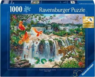 Puzzle Fantastischer Wasserfall von Iguazú, 1000 Puzzleteile, Made in Germany de Ravensburger, édition Multicolore – boîte 1 sur 2