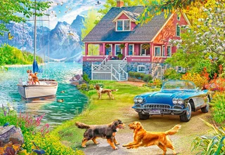 Puzzle Feel Well & Puzzle, Sommerhaus am See, 200 Puzzleteile, XL, für Erwachsene, Made in Europe de Ravensburger, édition Multicolore – boîte 5 sur 5