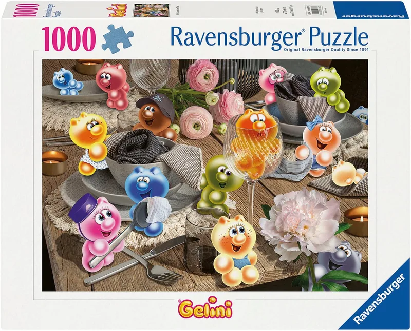 Puzzle Gelini decken den Tisch, 1000 Puzzleteile, Made in Germany from Ravensburger, Multicolour edition – box 1 of 2