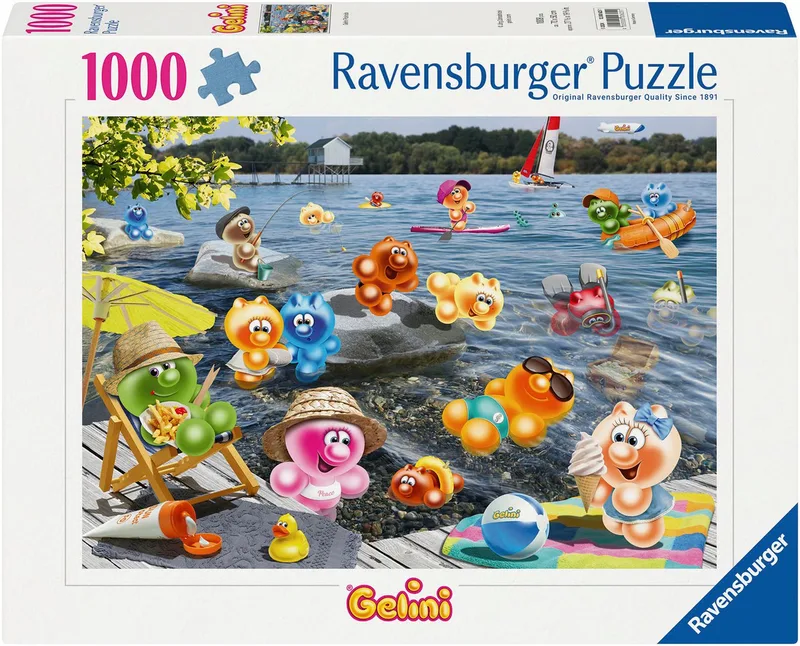 Puzzle Gelini Seepicknick, 1000 Puzzleteile, Made in Germany from Ravensburger, Multicolour edition – box 1 of 2