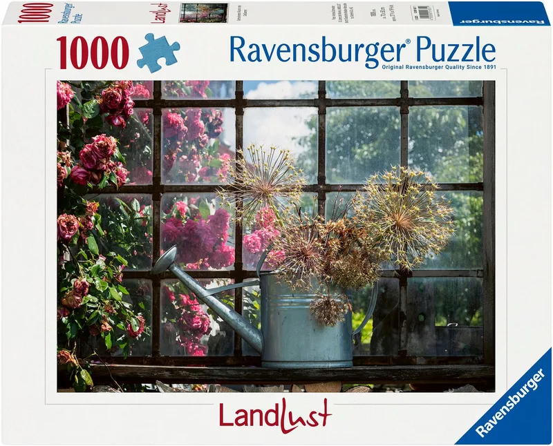 Puzzle Getrockneter Allium in der Gießkanne, 1000 Puzzleteile, Made in Germany de Ravensburger, édition Multicolore – boîte 1 sur 2