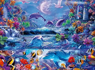 Puzzle Glow in the Dark, Im Zauber des Mondlichts, 500 Puzzleteile, Made in Germany de Ravensburger, édition Multicolore – boîte 2 sur 2