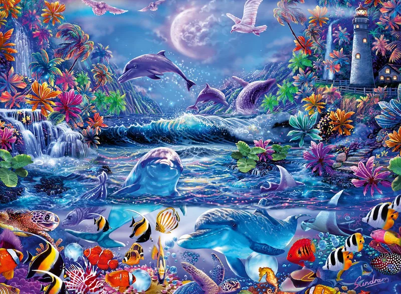 Puzzle Glow in the Dark, Im Zauber des Mondlichts, 500 Puzzleteile, Made in Germany de Ravensburger, édition Multicolore – boîte 2 sur 2