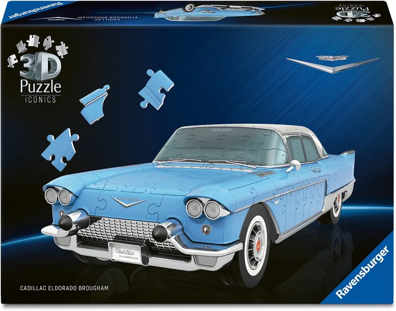 Puzzle Iconics - 174 Onderdelen - Vanaf 8 Jaar fra Ravensburger, Cadillac Eldorado Brougham-udgave – æske