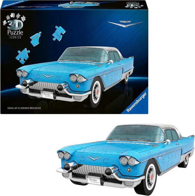 Puzzle Iconics - 174 Onderdelen - Vanaf 8 Jaar from Ravensburger, Cadillac Eldorado Brougham edition – box 4 of 5