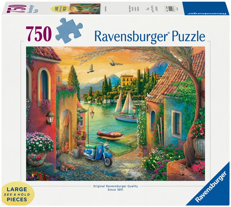 Puzzle Idyllischer Comer See, 750 Puzzleteile, Made in Germany from Ravensburger, Multicolour edition – box